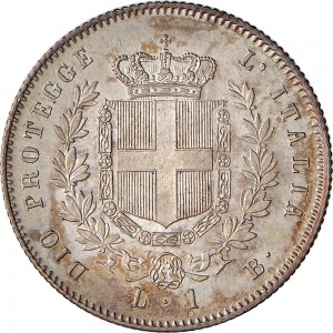1099R 1 lira 1859 Scudo sannitico Bologna Argento