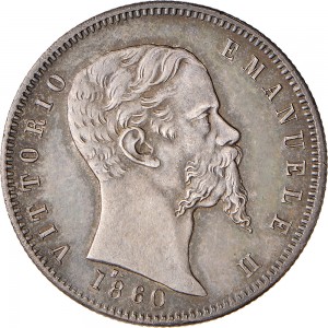 1098D 2 lire 1860 Scudo sannitico Bologna Argento