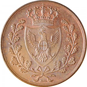 1101R 5 centesimi 1826 Scudo triangolare rialzato Bologna Rame