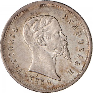 1100D 50 centesimi 1859 Scudo sannitico Bologna Argento