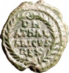 1795R Quarto di follis da 10 nummi 526-534 Iscrizione entro corona di alloro Roma Bronzo