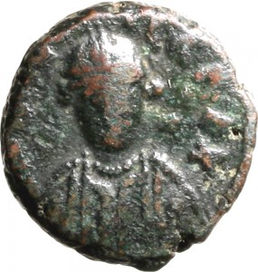 1800D Quarto di follis da 10 nummi 549-552 Iscrizione entro corona di alloro Roma Bronzo