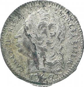 165D 2,6 soldi 1747 Scudo ovale a cartoccio 2° tipo Torino Mistura di argento