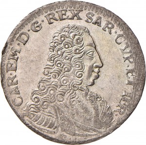 111D-001 5 soldi 1733 Scudo a cartoccio 1° tipo Torino Mistura di argento