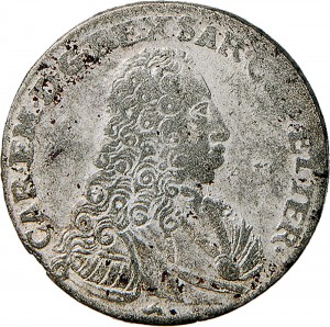 115D 5 Soldi 1735 Scudo a cartoccio 1° tipo Torino Mistura di argento