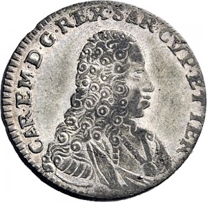 120D 5 soldi 1737 Scudo a cartoccio 1° tipo Torino Mistura di argento