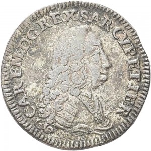 2561D 5 soldi 1741 Scudo a cartoccio 2° tipo Torino Mistura di argento