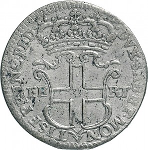 143R 5 soldi 1745 Scudo a cartoccio 3° tipo Torino Mistura di argento