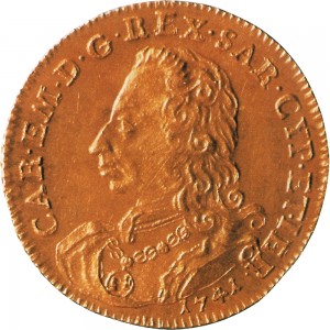 56D Doppia da 4 scudi 1741 Scudo sagomato 2° tipo Torino Oro