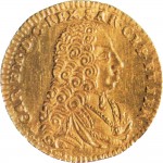 59D Mezza doppia da 2 scudi 1734 Scudo sagomato 1° tipo Torino Oro