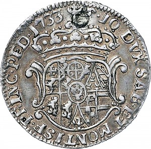 714R Mezza lira da 10 soldi 1733 Scudo a cartoccio 1° tipo Torino Argento