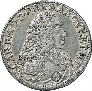 714D Mezza lira da 10 soldi 1733 Scudo a cartoccio 1° tipo Torino Argento