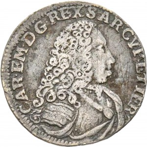 102D Mezza lira da 10 soldi 1733 Scudo a cartoccio 1° tipo Torino Argento