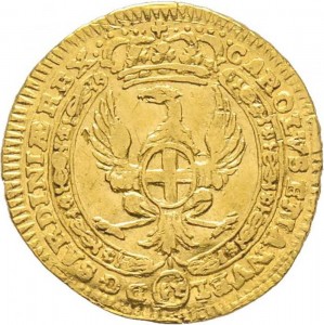 43-001D Mezzo zecchino da 4,17 lire 1745 Annunciazione Torino Oro