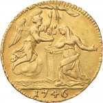 46R Mezzo zecchino da 4,17 lire 1746 Annunciazione Torino Oro