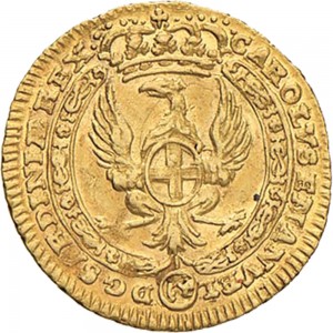 46D Mezzo zecchino da 4,17 lire 1746 Annunciazione Torino Oro