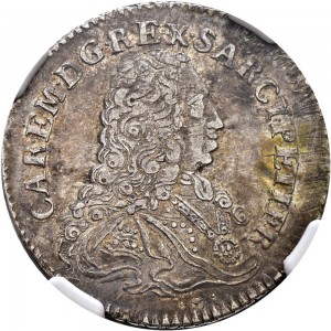 2662D Quarto di scudo da 1,5 lire 1733 Scudo sagomato Torino Argento