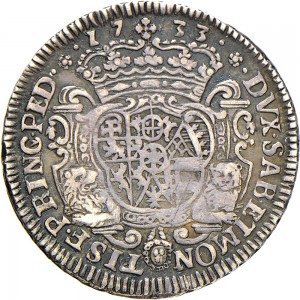 712R Scudo da 5 lire 1733 Scudo sagomato Torino Argento