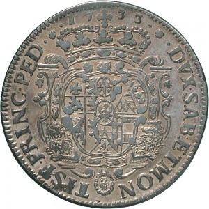 67R Scudo da 5 lire 1733 Scudo sagomato Torino Argento