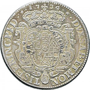 74R Scudo da 5 lire 1734 Scudo sagomato Torino Argento