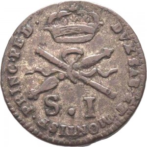 446R Soldo da 12 denari 1770 Scettro e bastone Torino Mistura di argento