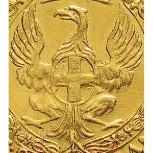 36P Zecchino da 9,15 lire 1744 Annunciazione 1° tipo Torino Oro