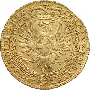 38D Zecchino da 9,15 lire 1745 Annunciazione 2° tipo Torino Oro