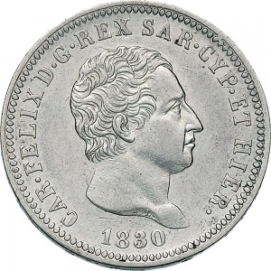 846D 2 lire 1830 Scudo svizzero Torino Argento