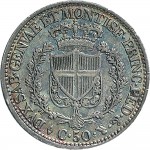 870R 50 centesimi 1828 Scudo svizzero Torino Argento