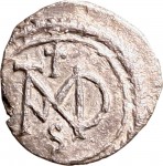 1801R Mezza siliqua 550-551 Monogramma entro corona di alloro zecca non identificata Argento