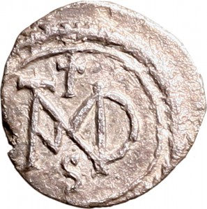 1801R Mezza siliqua 550-551 Monogramma entro corona di alloro zecca non identificata Argento