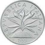 2532D 5.000 lire 1999 Anno Duemila (La Fede) 2° tipo Roma Argento