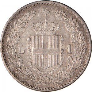 1286R 1 lira 1892 Scudo sannitico Roma Argento