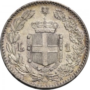 1286-002R 1 lira 1892 Scudo sannitico Roma Argento