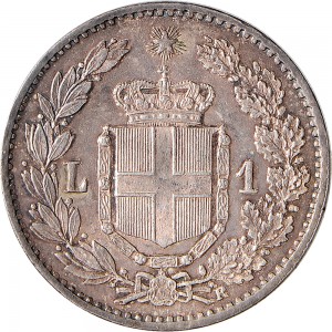 1287-001R 1 lira 1899 Scudo sannitico Roma Argento