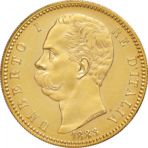 1246D 100 lire 1883 Scudo sannitico 1° tipo Roma Oro