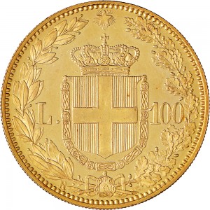 1247R 100 lire 1888 Scudo sannitico 2° tipo Roma Oro