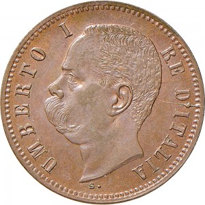 1303D 2 centesimi 1898 Valore entro semicorona di alloro e quercia Roma Rame