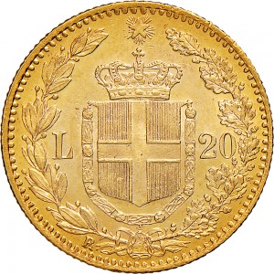 1253R 20 lire 1880 Scudo sannitico Roma Oro