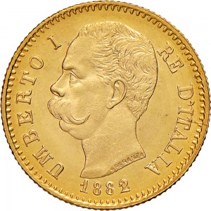 1256D 20 lire 1882 Scudo sannitico Roma Oro