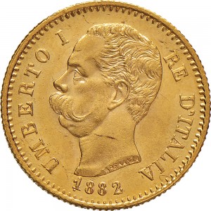 1257D 20 lire 1882 Scudo sannitico Roma Oro