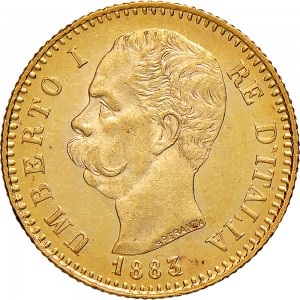 1258-001D 20 lire 1883 Scudo sannitico Roma Oro
