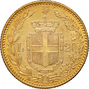1260R 20 lire 1884 Scudo sannitico Roma Oro