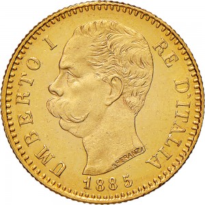 1261D 20 lire 1885 Scudo sannitico Roma Oro