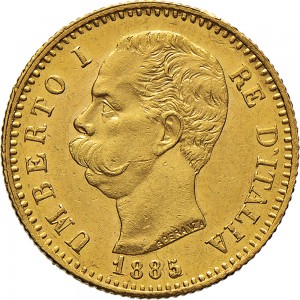 1261-002D 20 lire 1885 Scudo sannitico Roma Oro
