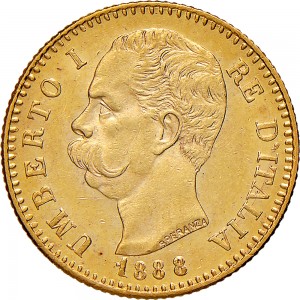 1264D 20 lire 1888 Scudo sannitico Roma Oro