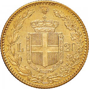 1266R 20 lire 1890 Scudo sannitico Roma Oro