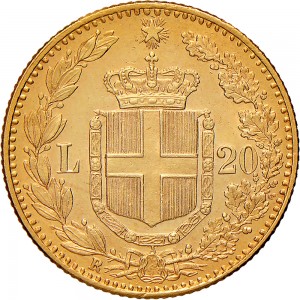 1267-004R 20 lire 1891 Scudo sannitico Roma Oro