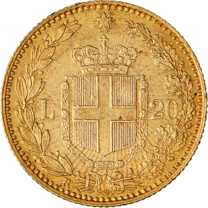 1269-002R 20 lire 1897 Scudo sannitico Roma Oro