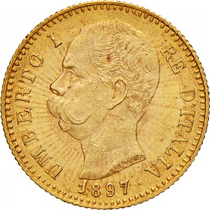 1269-002D 20 lire 1897 Scudo sannitico Roma Oro